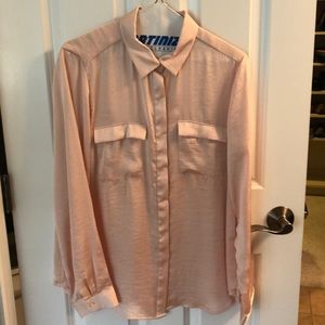 Silk like pink blouse